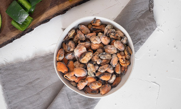 Mejillones pelados cocidos x 250 gramos